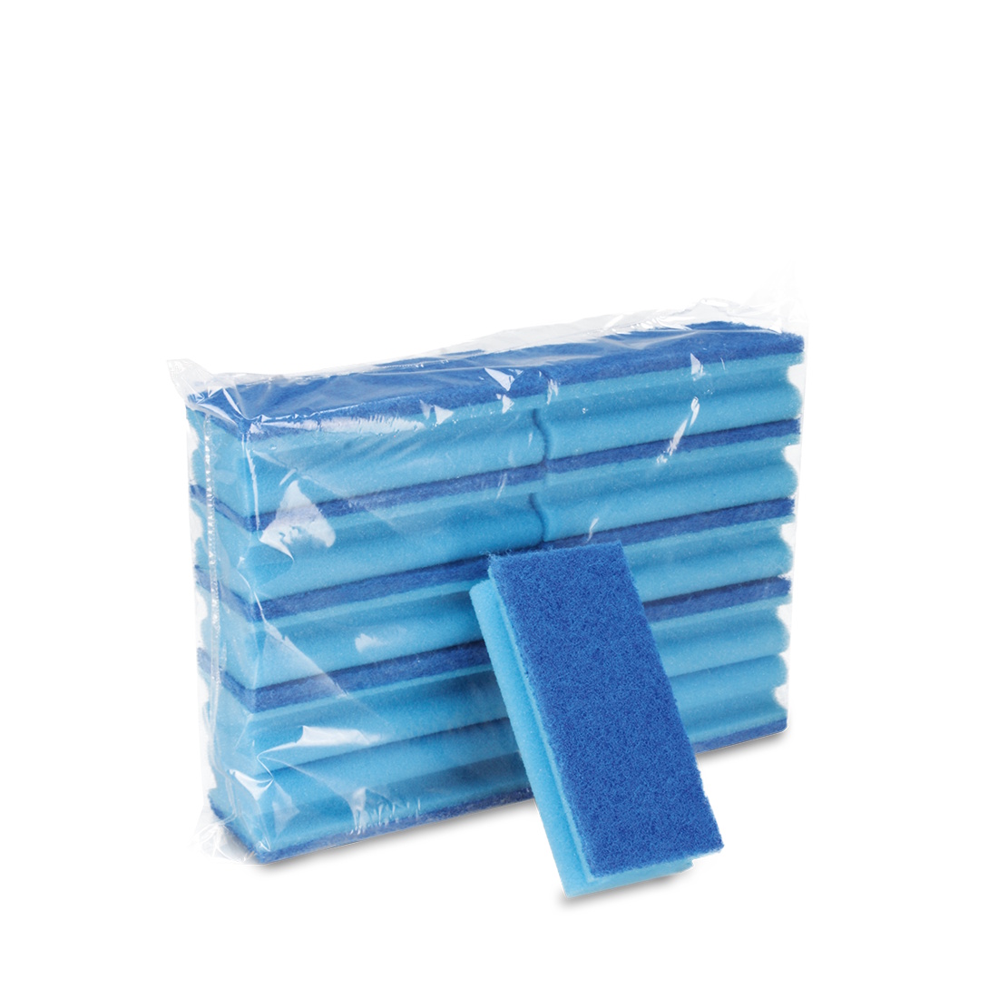 Putz-und Scheuerschwamm 15x7x4,5cm Blau/Blau 10St