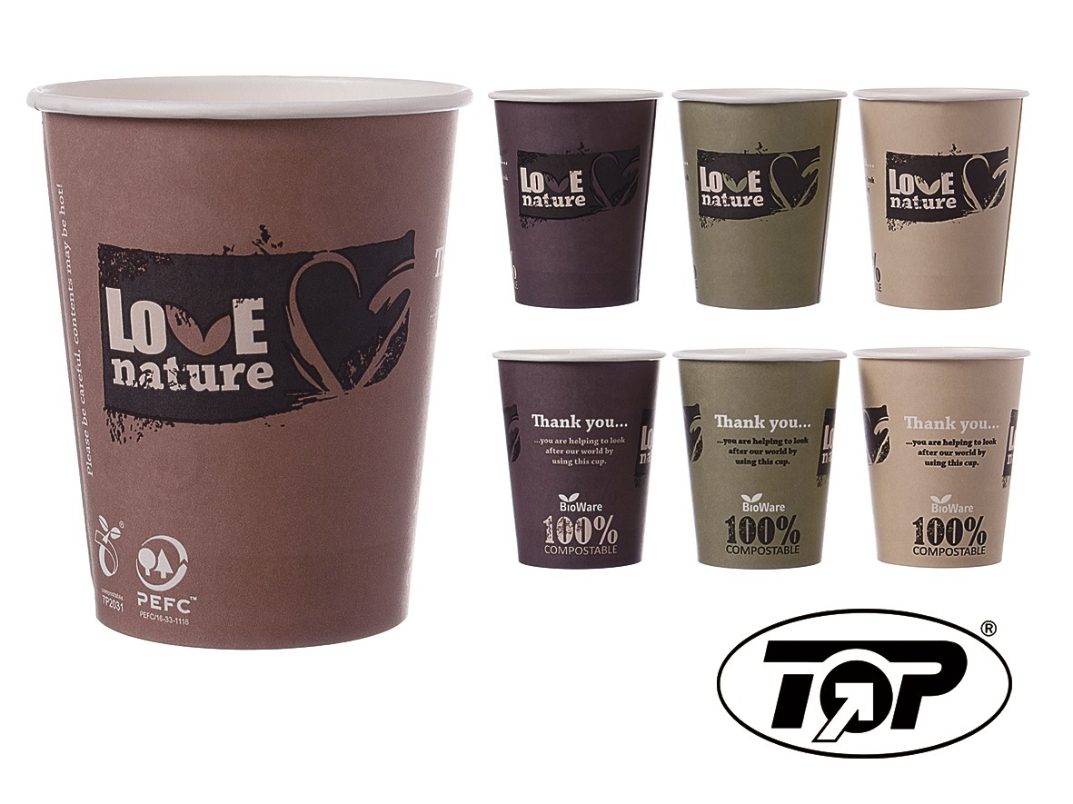 Bio Coffee to go Becher "Love Nature" versch. Größen