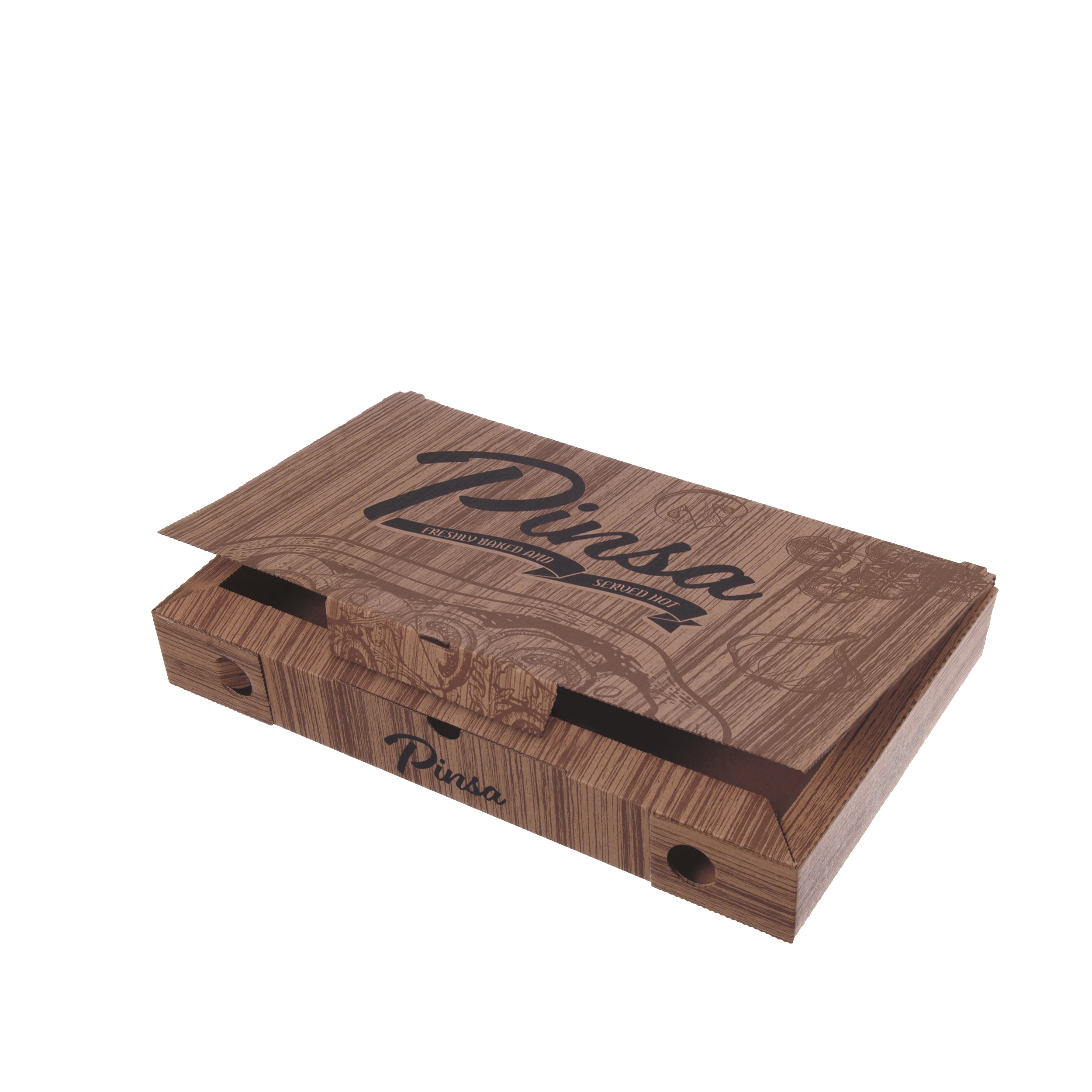 Pinsabox braun 23x38x5cm Neutraldruck braun Kraftkarton 100St