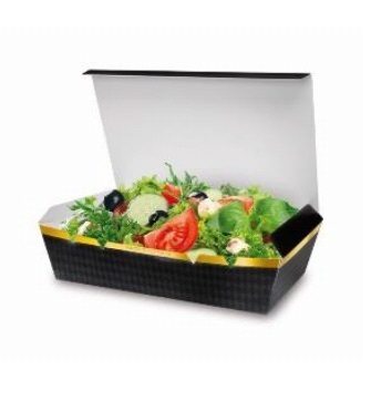 Snack Faltbox Chickenbox 124x65x50mm "Black Line" 500St