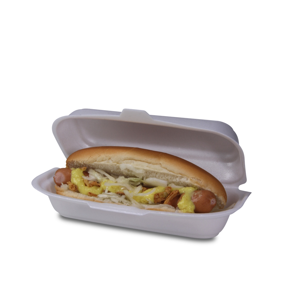 Hotdogbox HP7 XPS geschäumt weiß groß 20x8x6cm 500St.