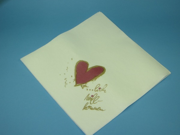 Airlaid Motivserviette "Guten Appetit" 40x40cm 1/4 1000St