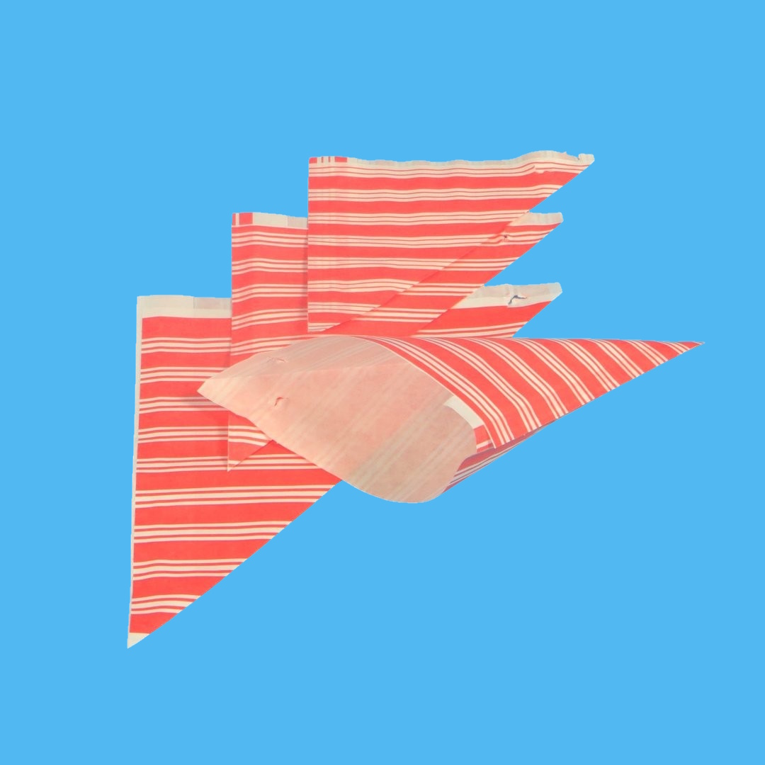 Spitztüten rot/weiß gestreift 50g/m² Kraftpapier 2000St. versch. Größen