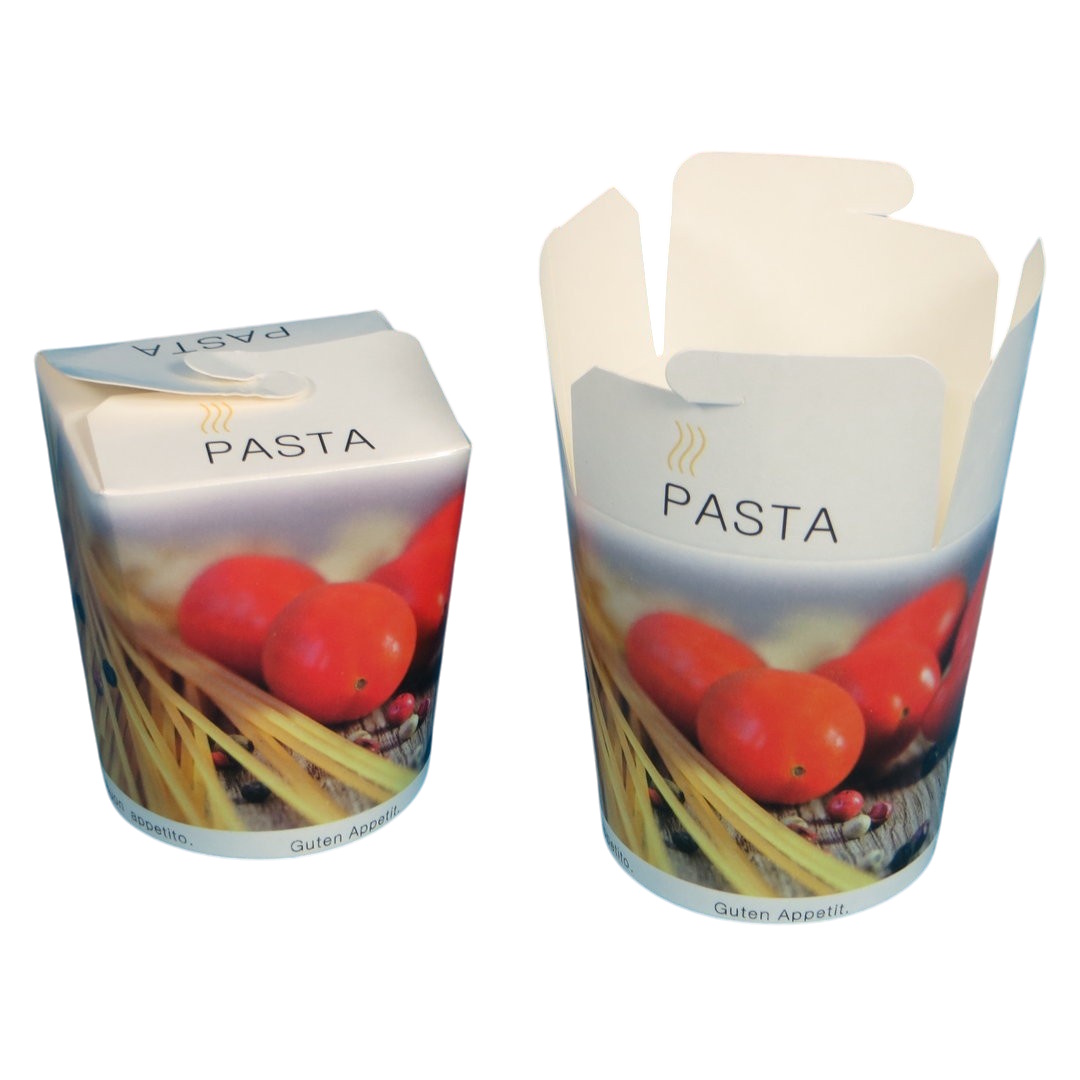 Pasta- & Nudelboxen weiß mit Neutraldruck 500St. versch. Größen