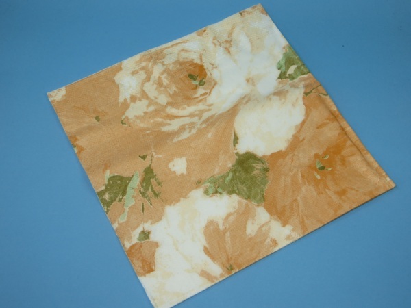 Tissue Serviette 40x40cm 3lg 1/4 Rosendekor Apricot 1500St