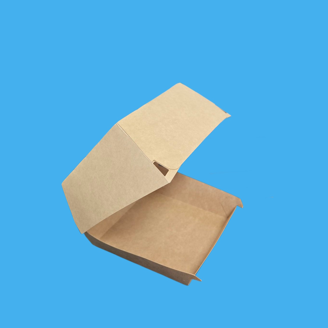 Bio Hamburgerboxen braun Frischfaser fettdicht ohne Plastikbeschichtung L & XL zur Auswahl
