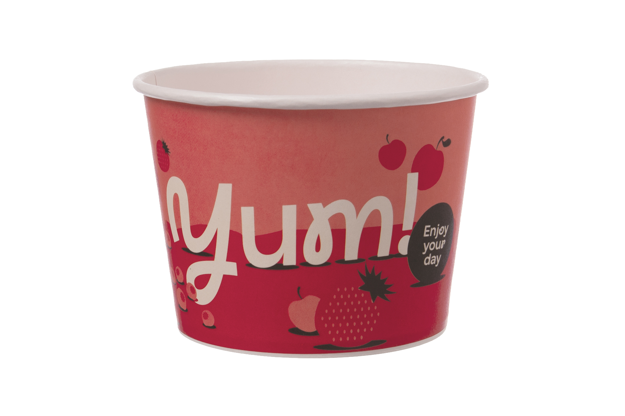 Eisbecher Papier/PE mit Neutralmotiv "Top Fruits" verschiedene Größen