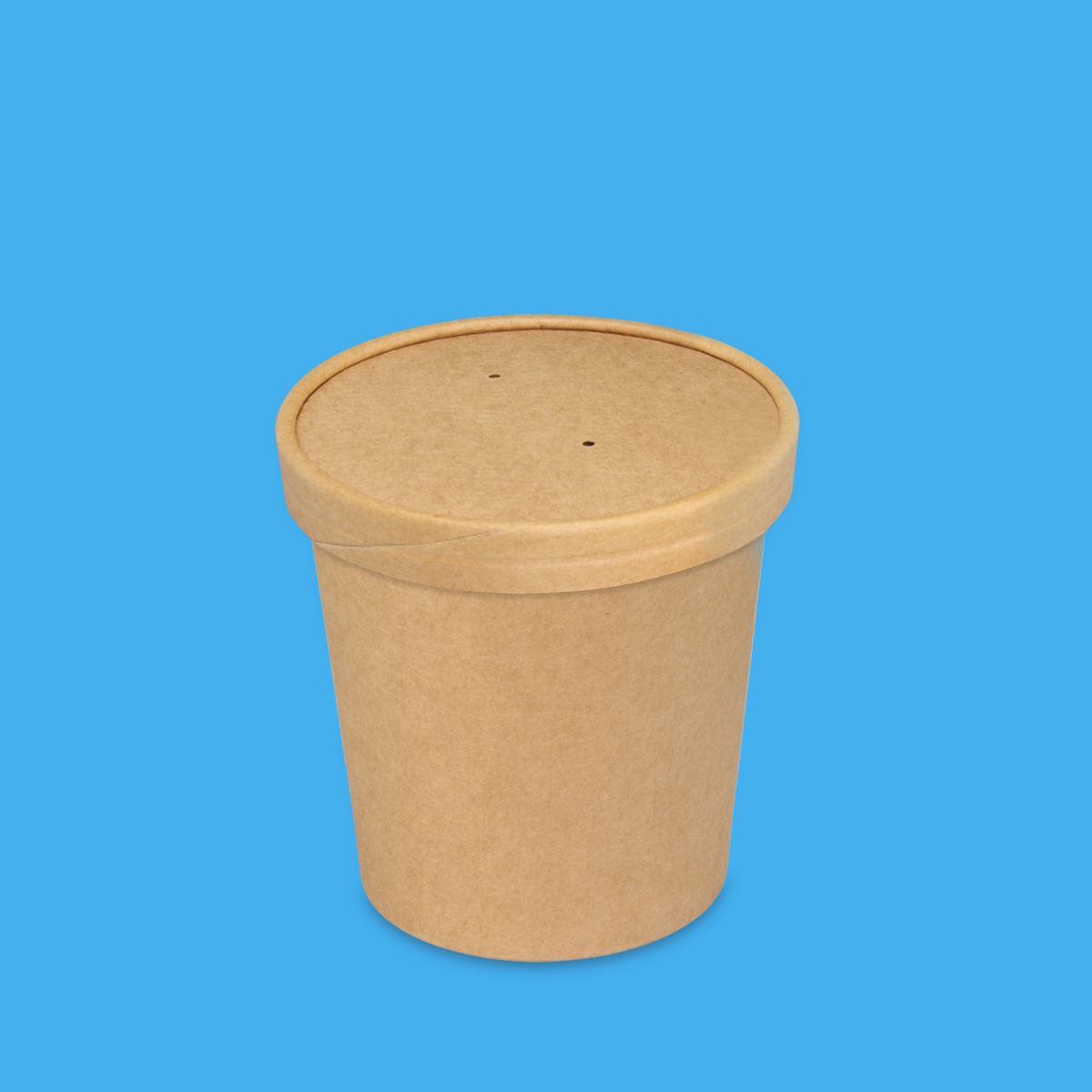 Thermobecher Papier braun 16oz/450ml mit Deckel im Kombipack 250St