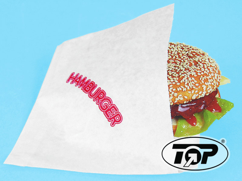 Hamburgertaschen 16x16cm mit Neutraldruck Kraftpapier 2.000St.