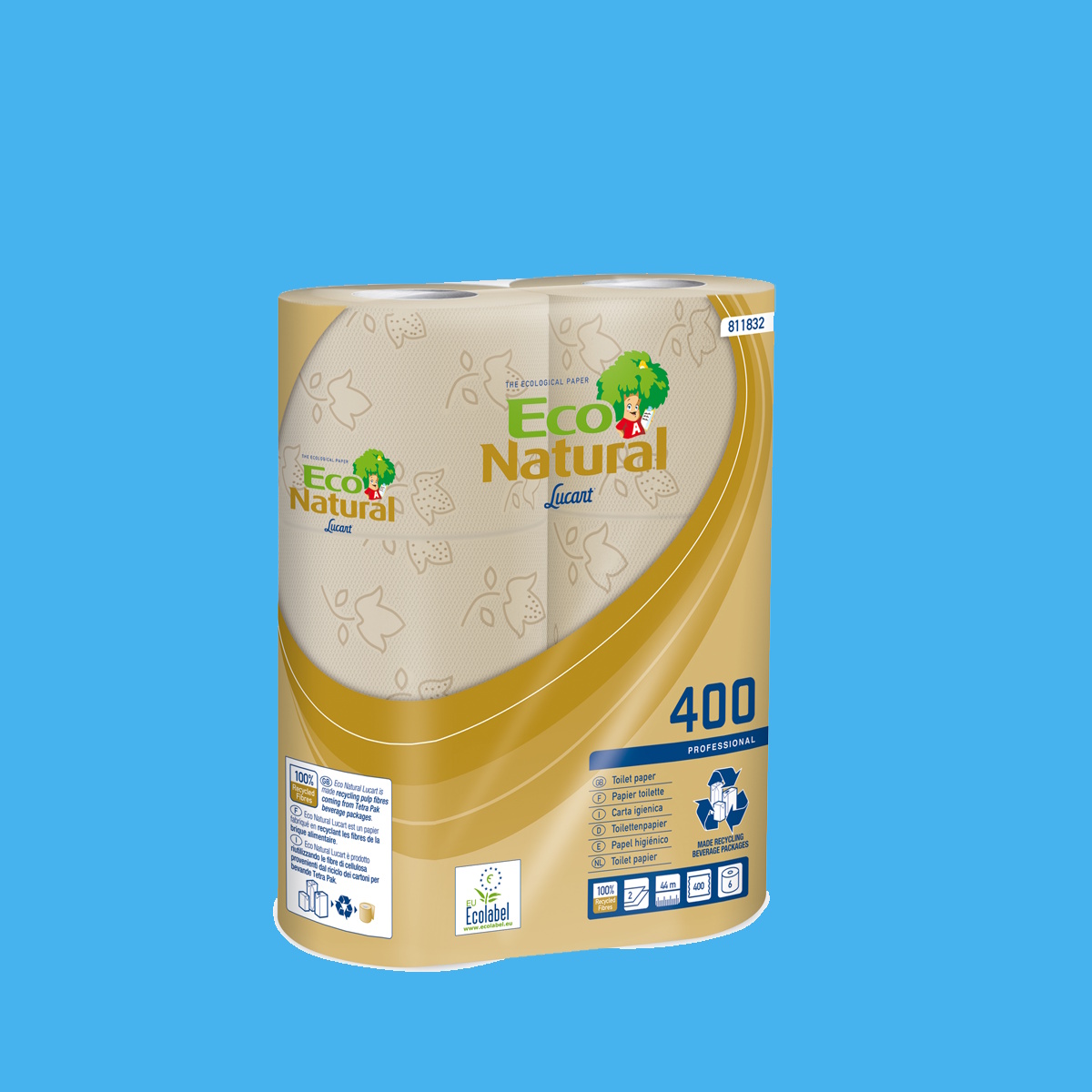 Toilettenpapier Kleinrolle natur/havana 2-lg 400 Blatt 30 (5x6) Rollen