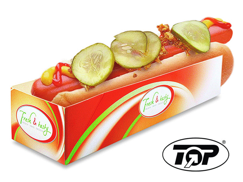 Hot Dog Tray "Fresh & Tasty" 500St.