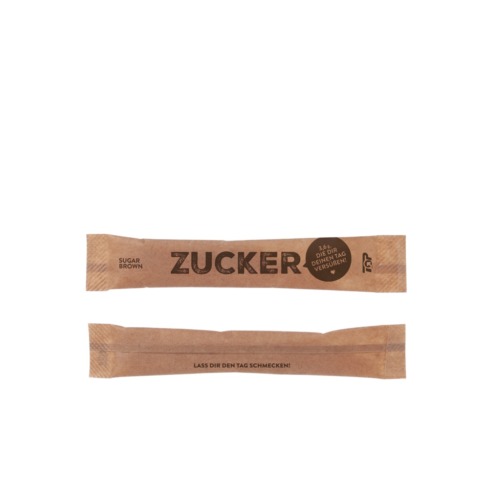 Zuckersticks 3,6g Neutraldruck brauner Zucker 2000St.