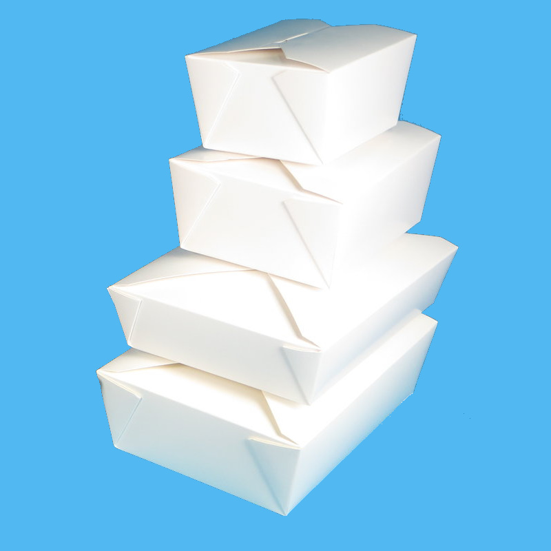 Bio Cake- & Lunchboxen Hartpapier weiß unbeschichtet kompostierbar versch. Größen