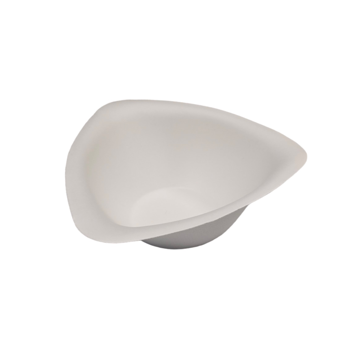 Bio Suppenterrinen 500ml dreieckig Bagasse Ø18,5cm 6,7cm hoch 600St