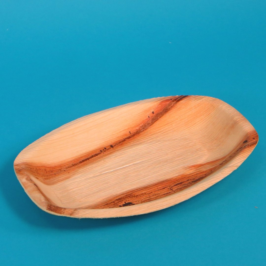 Bio Palmblatt Schalen Servierplatten oval M 29x19x2cm 100St