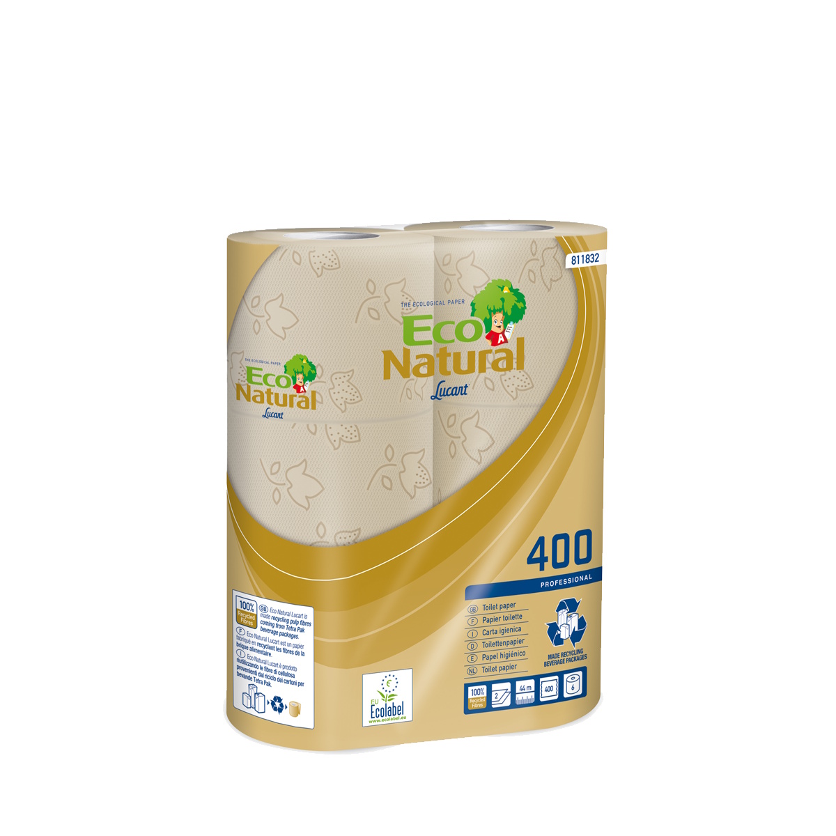 Toilettenpapier Kleinrolle natur/havana 2-lg 400 Blatt 30 (5x6) Rollen