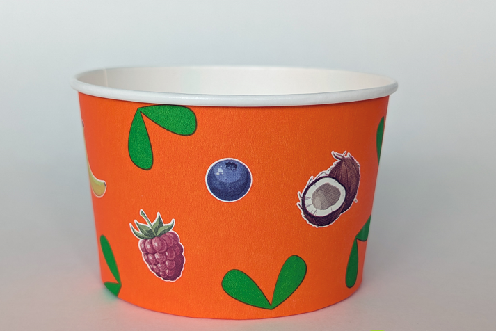 Bio Eisbecher Papur ohne PE/PLA Beschichtung recycelbar versch. Größen