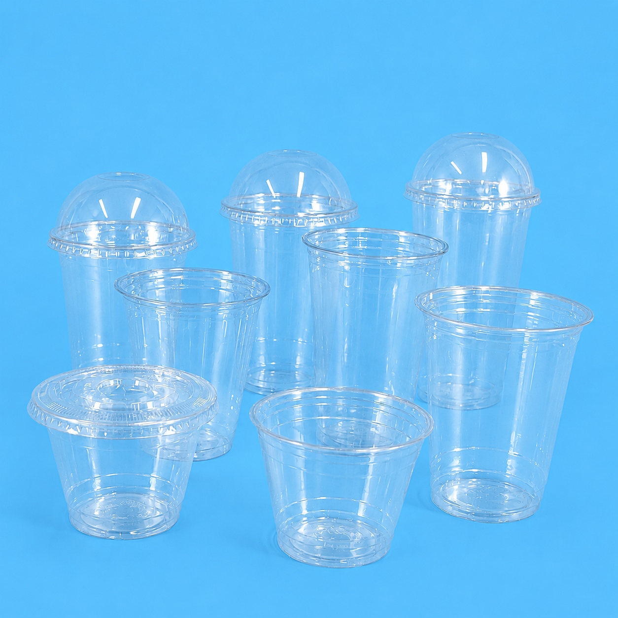 Clear Cups "Gourmet" Premium rPET recycelbar versch. Größen & Deckel 1000St.