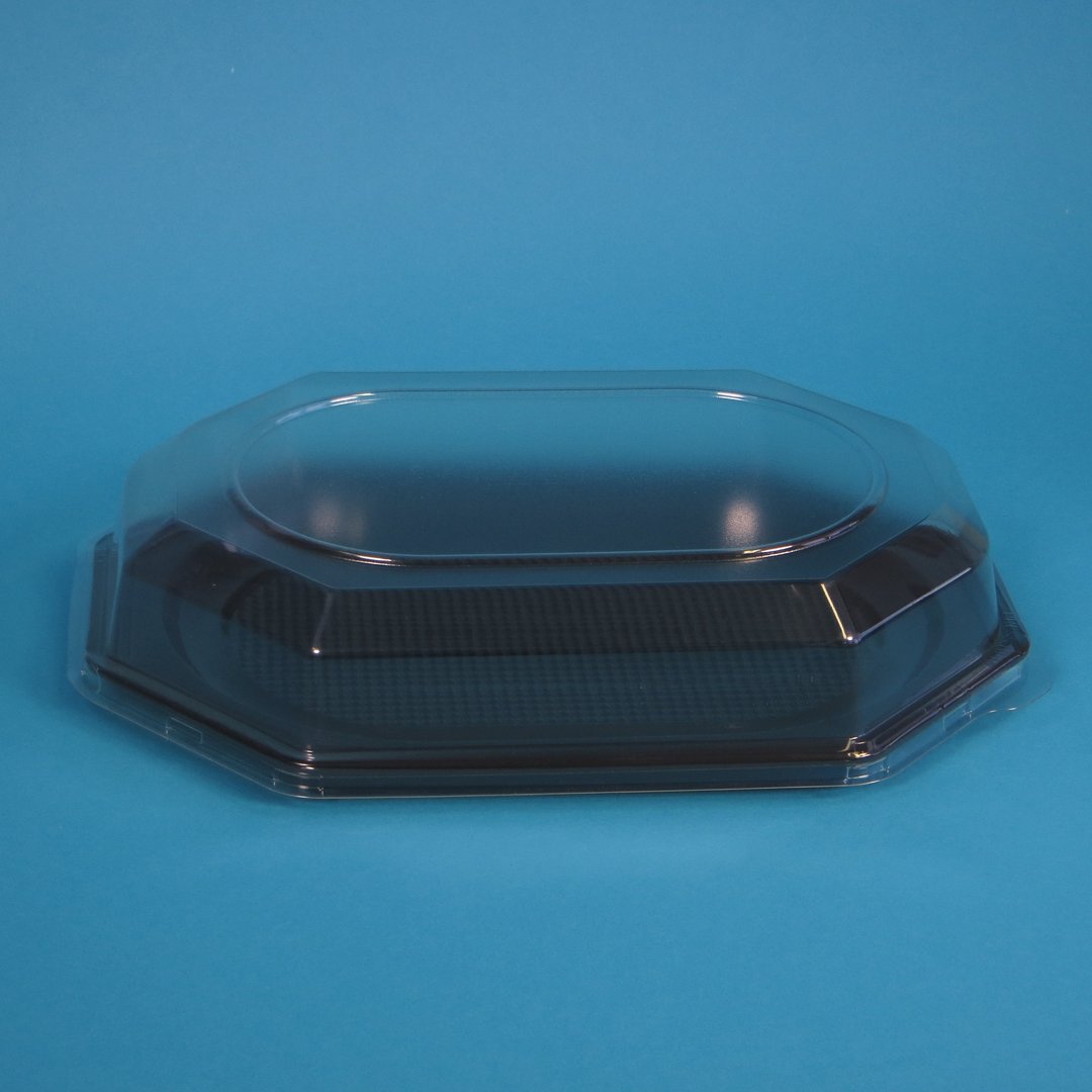 Kunststoff Partyplatten XL 550x360x30mm schwarz rPET recycelbar 50St