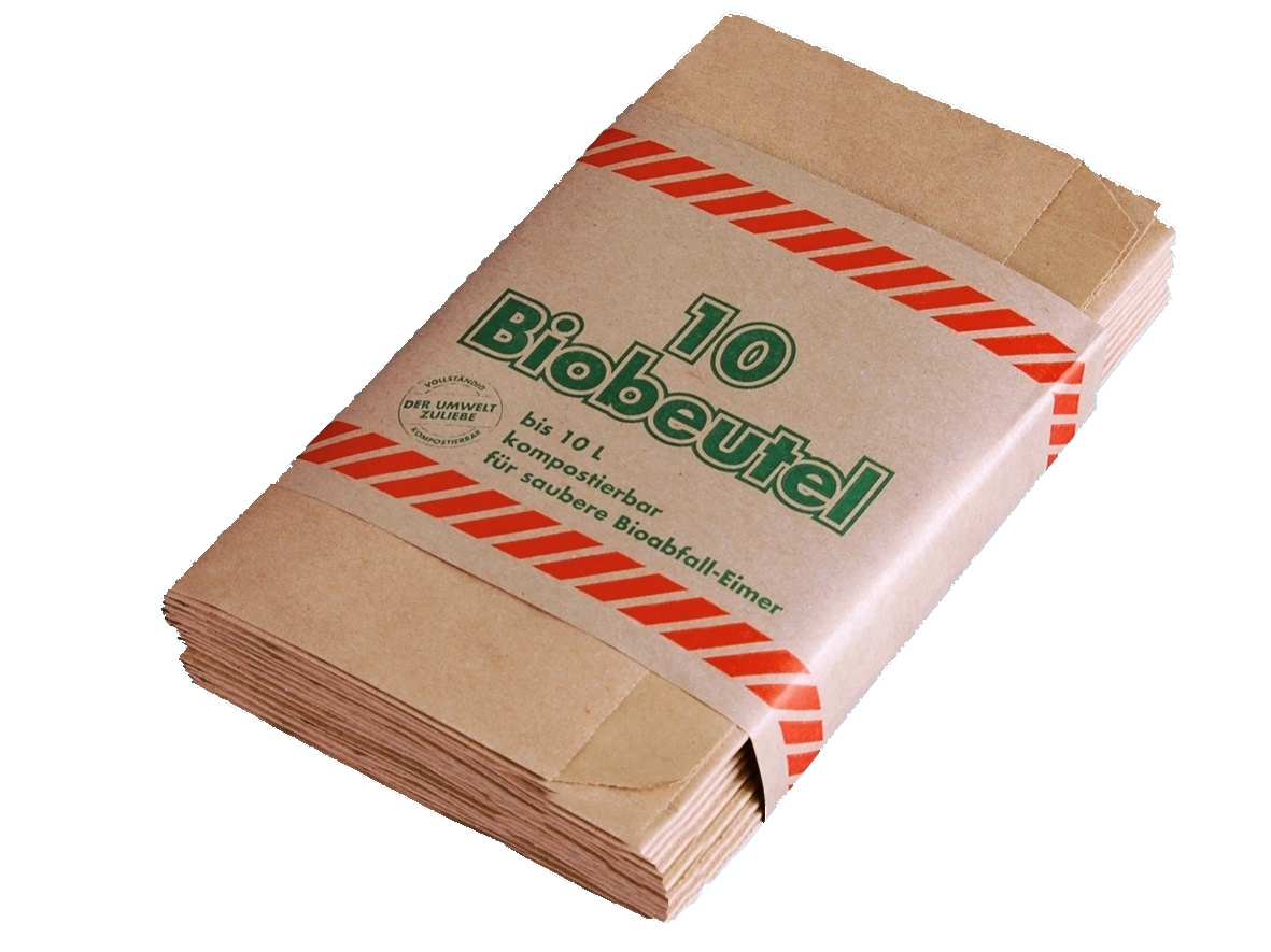 Bio Müllbeutel Papier braun 10l 20+15x35cm kompostierbar 300St.
