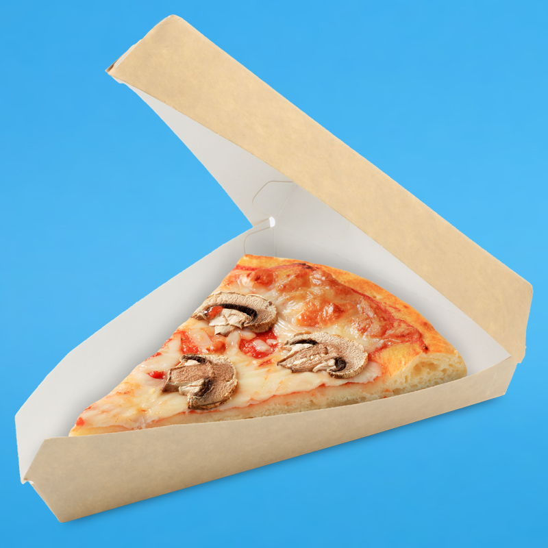 Pizza/Kuchen Slice Karton mit Sichtfenster 17x17x13cm 4,5cm hoch 300St