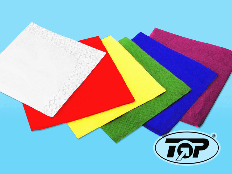 Cocktailservietten Tissue 25x25cm 1/4 2-lagig versch. Farben