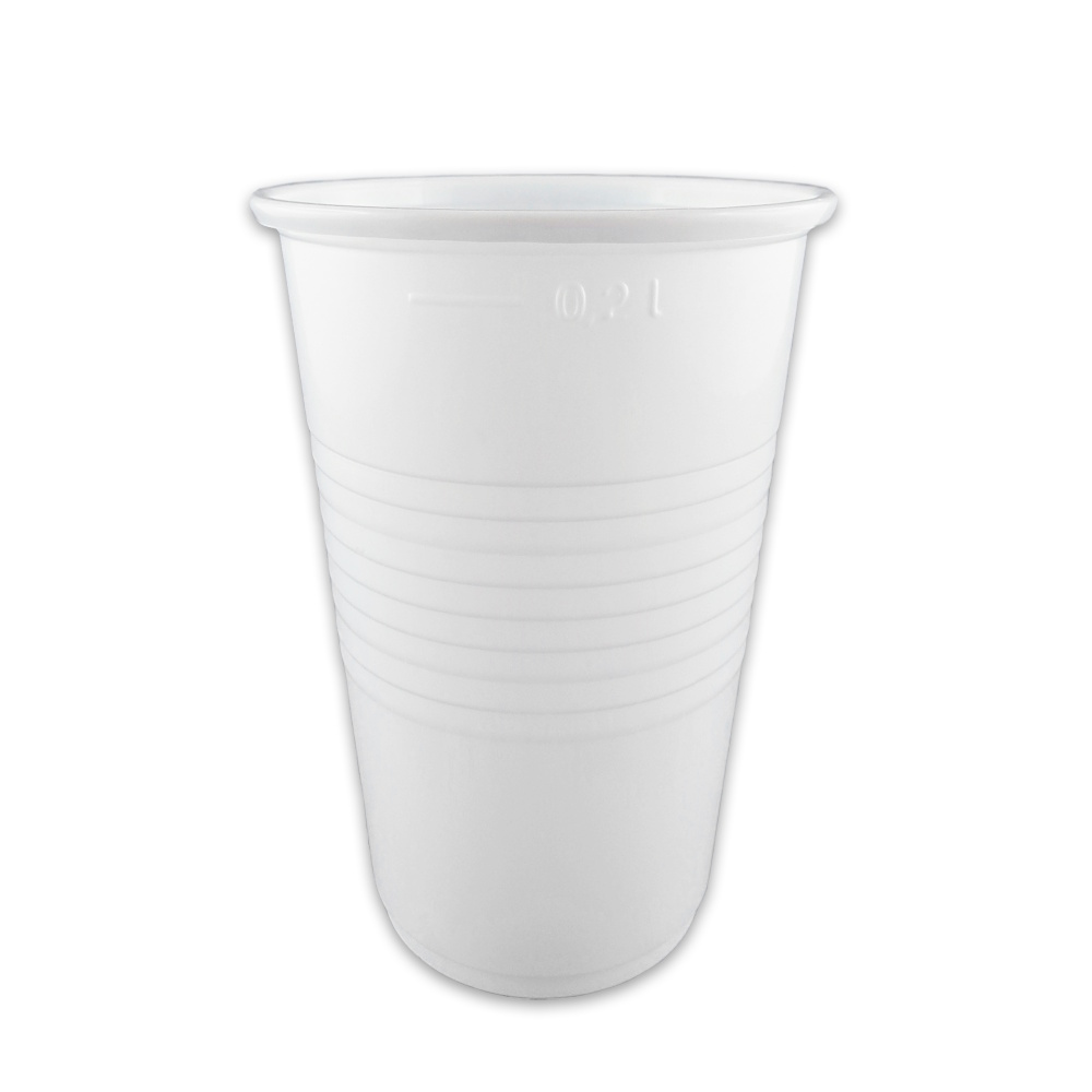 Ausschankbecher 200ml weiß PP recycelbar 3.000St