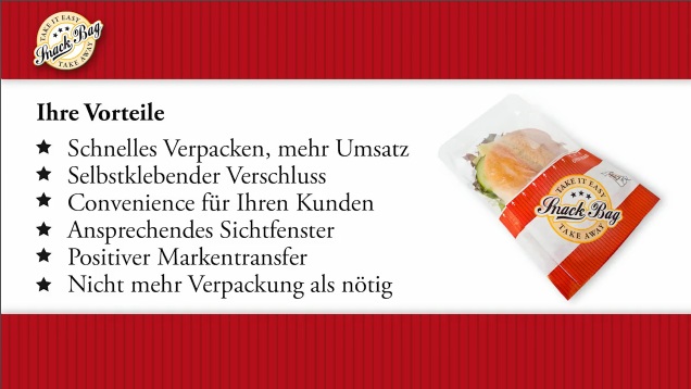 Snack Bag L "Fresh & tasty"m. Abreißfolie 215x80x225mm 1000St Snack Bag L "Fresh & tasty"m. Abreißfolie 215x80x225mm 1000St