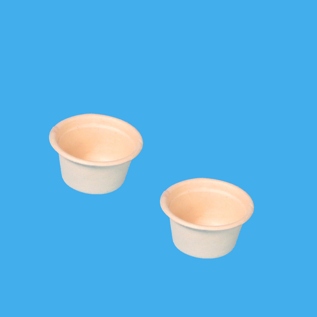 Bio Dressingbecher 50ml rund Ø62mm Bagasse/Zuckerrohr 1000St
