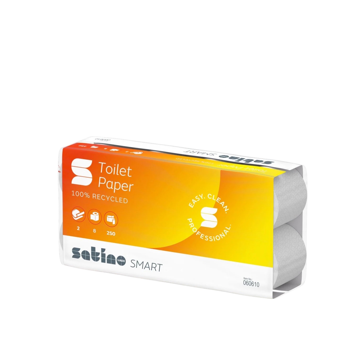Toilettenpapier "Satino Smart" 2-lagig weiß 250 Blatt auf Rolle 64St (8x8)
