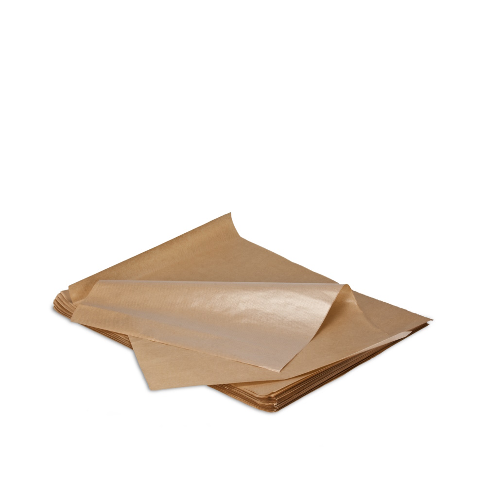 Frischpack Frischhaltepapier fettdicht mit Folienlage unbedruckt braun 1/4 37x50cm 12,5kg