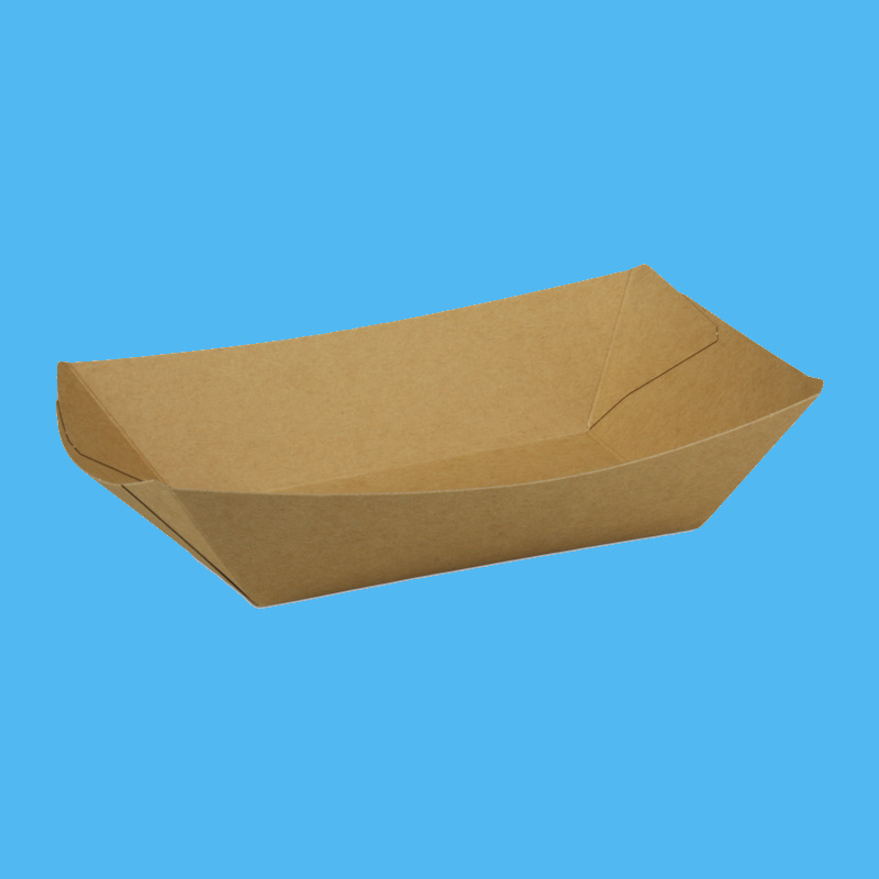 Bio Food Trays / Snack Schiffchen braun fettdicht 300g/m² 1000St. versch. Größen