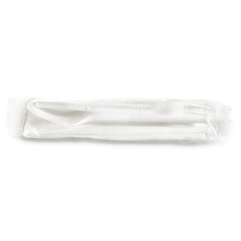Besteck-Set mit Gabel, Messer, Löffel und Serviette, 170mm | 457801E