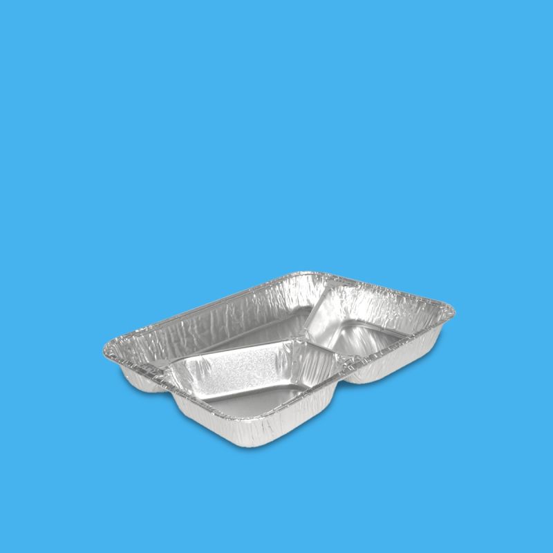 1000 Alu-Menüschalen R808G 2-geteilt tief Aluschalen 227x177x38,5mm inkl. Deckel